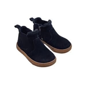 UGG Toddler Hampton Black Suede Zip Up Winter Booties Size 9